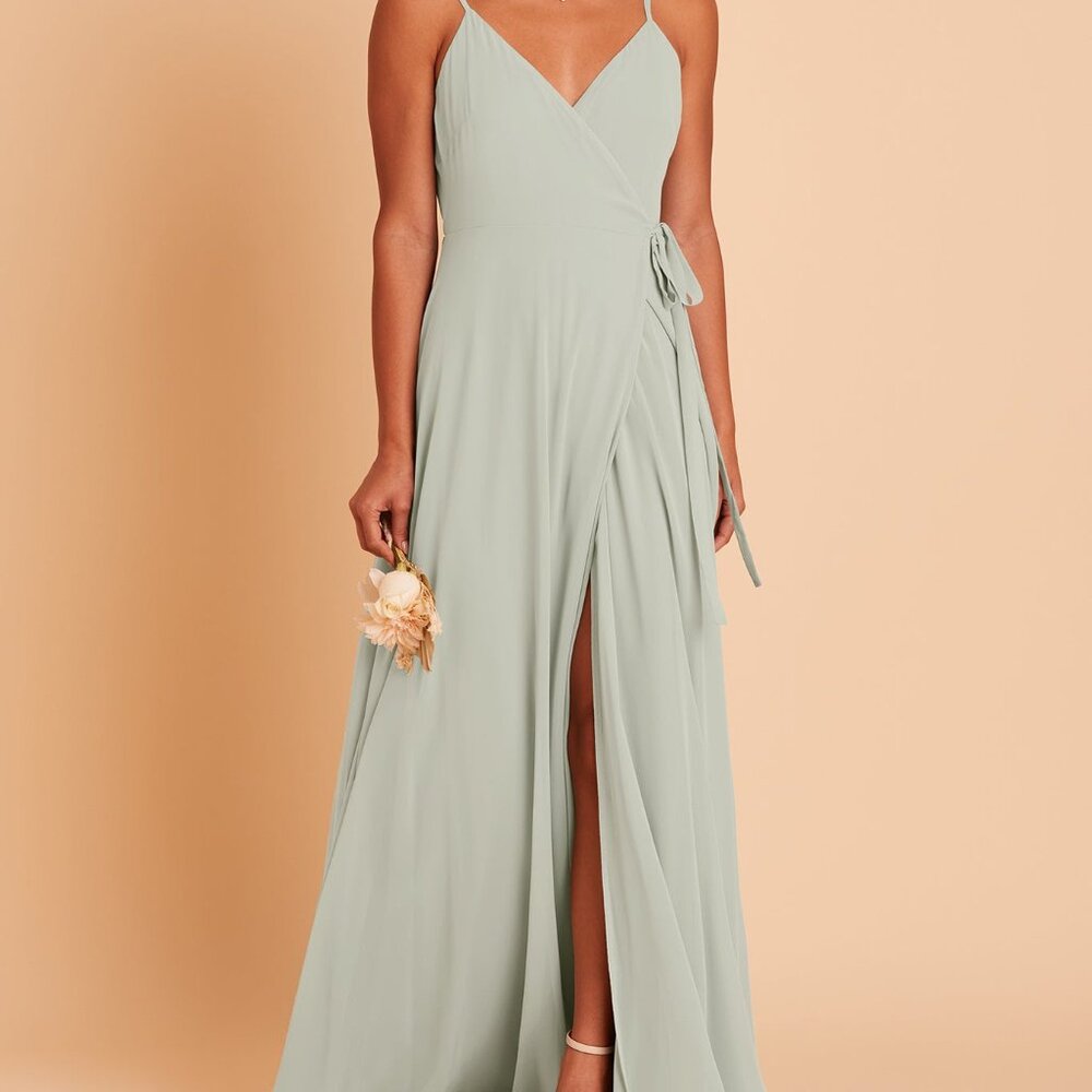 Cindy Chiffon Dress Birdy Grey Sage Green Bridesmaid Dress